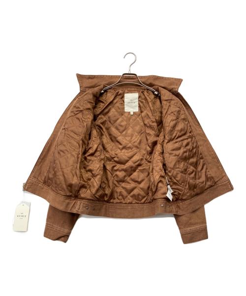 AVIREX（アヴィレックス）AVIREX (アヴィレックス) PEANUTS (ピーナッツ) AVIREX×PEANUTS DENIM WORK JACKET ブラウン サイズ:S 未使用品の古着・服飾アイテム