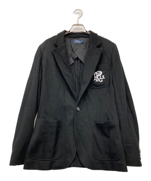 POLO RALPH LAUREN（ポロ・ラルフローレン）POLO RALPH LAUREN (ポロ・ラルフローレン) ダブルニットジャガードブレザー ブラック サイズ:US8の古着・服飾アイテム