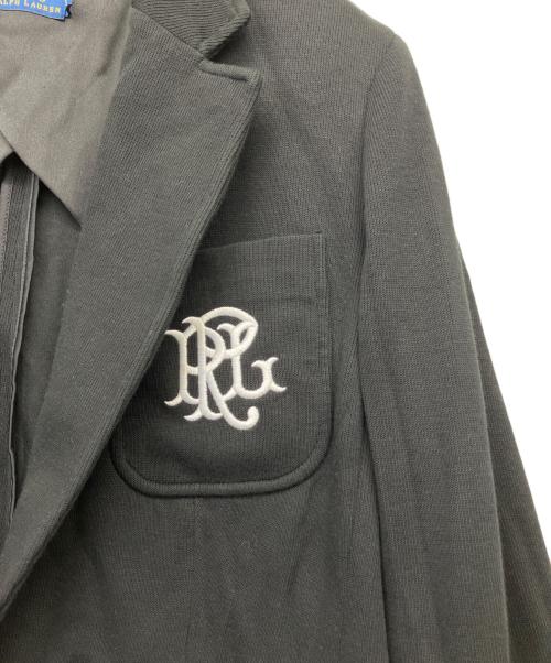 POLO RALPH LAUREN（ポロ・ラルフローレン）POLO RALPH LAUREN (ポロ・ラルフローレン) ダブルニットジャガードブレザー ブラック サイズ:US8の古着・服飾アイテム