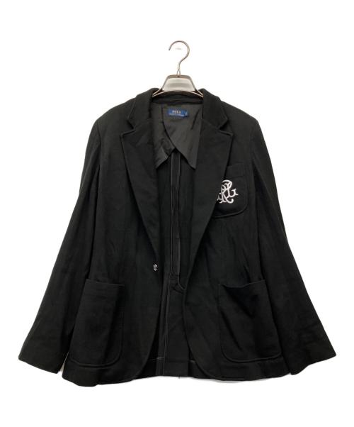 POLO RALPH LAUREN（ポロ・ラルフローレン）POLO RALPH LAUREN (ポロ・ラルフローレン) ダブルニットジャガードブレザー ブラック サイズ:US8の古着・服飾アイテム