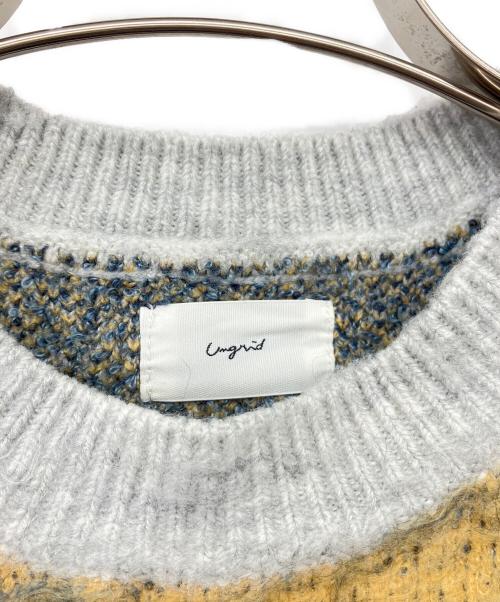 UNGRID（アングリッド）Ungrid (アングリッド) シャギージャガードニット グレー サイズ:FREEの古着・服飾アイテム