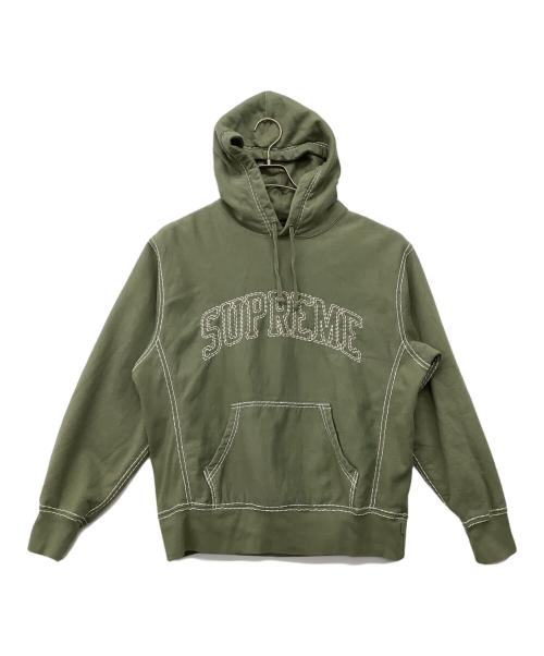 SUPREME（シュプリーム）Supreme (シュプリーム) 20FW BIG STITCH HOODEDSWEATSHIRT グリーン サイズ:Sの古着・服飾アイテム
