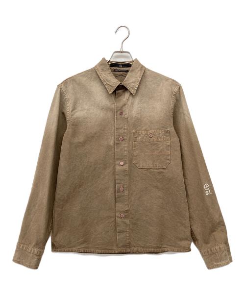 STONE ISLAND（ストーンアイランド）STONE ISLAND (ストーンアイランド) デニムシャツ カーキ サイズ:Mの古着・服飾アイテム
