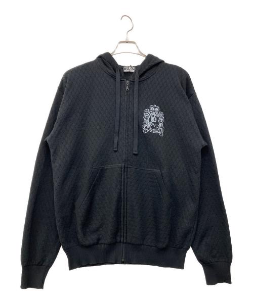 Hysteric Glamour（ヒステリックグラマー）Hysteric Glamour (ヒステリックグラマー) ジャガードバックロゴジップパーカー ブラック サイズ:Lの古着・服飾アイテム
