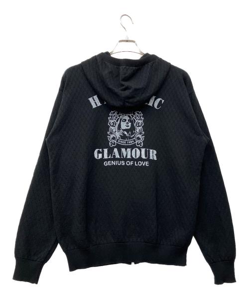 Hysteric Glamour（ヒステリックグラマー）Hysteric Glamour (ヒステリックグラマー) ジャガードバックロゴジップパーカー ブラック サイズ:Lの古着・服飾アイテム