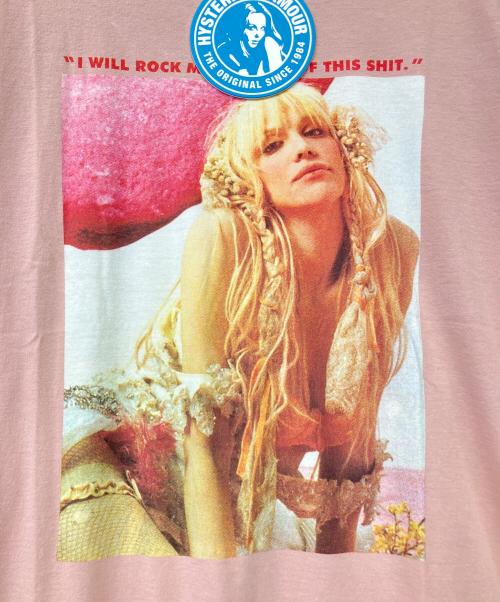 Hysteric Glamour（ヒステリックグラマー）Hysteric Glamour (ヒステリックグラマー) Courtney LoveプリントT ピンク サイズ:L 未使用品の古着・服飾アイテム