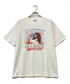 Hysteric Glamourヒステリックグラマー）の古着「PARADISE CLUB プリント Tシャツ（USED加工）」｜ホワイト