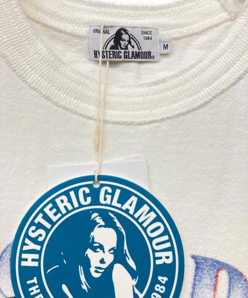Hysteric Glamour（ヒステリックグラマー）Hysteric Glamour (ヒステリックグラマー) PARADISE CLUB プリント Tシャツ（USED加工） ホワイト サイズ:M 未使用品の古着・服飾アイテム