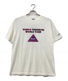 Hysteric Glamour（ヒステリックグラマー）の古着「YOKOO TADANORI "Y.T.WORLD TOUR"pt T-SH for MEN」｜ホワイト