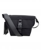 Manhattan Portage BLACK LABELマンハッタンポーテージ ブラックレーベル）の古着「Nylon Messenger Bag XS Flap Zipper Pocket」｜ブラック