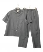 BEAUTY&YOUTH×KOMATSU PACKビューティーアンドユース×コマツパック）の古着「キャンプカラー シャツ FORM型 セットアップ」｜グレー