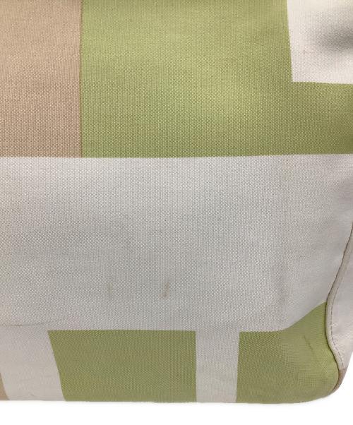 BALLY（バリー）BALLY (バリー) ハンドバッグ ベージュ×ライトグリーンの古着・服飾アイテム
