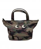 ANYA HINDMARCHアニヤ・ハインドマーチ）の古着「Eyes Nylon E/W Tote Mini in CAMO」｜CAMO GREEN