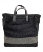 COACHコーチ）の古着「BLNKT STR WLMD TOTE」｜グレー×ブラック