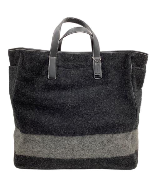COACH（コーチ）COACH (コーチ) BLNKT STR WLMD TOTE グレー×ブラックの古着・服飾アイテム