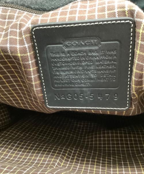 COACH（コーチ）COACH (コーチ) BLNKT STR WLMD TOTE グレー×ブラックの古着・服飾アイテム