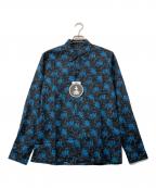 Thee Hysteric XXXジィ ヒステリックトリプルエックス）の古着「BLACK柄 長袖シャツ」｜ブラック×ブルー