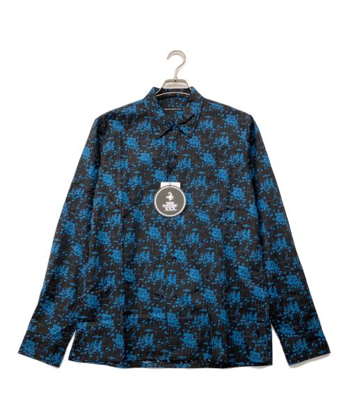 Thee Hysteric XXX（ジィ ヒステリックトリプルエックス）Thee Hysteric XXX (ジィ ヒステリックトリプルエックス) BLACK柄 長袖シャツ ブラック×ブルー サイズ:L 未使用品の古着・服飾アイテム