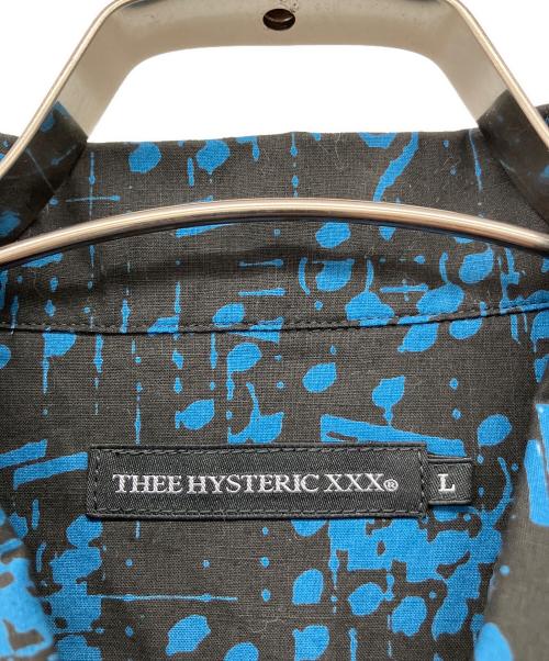 Thee Hysteric XXX（ジィ ヒステリックトリプルエックス）Thee Hysteric XXX (ジィ ヒステリックトリプルエックス) BLACK柄 長袖シャツ ブラック×ブルー サイズ:L 未使用品の古着・服飾アイテム