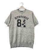 Hysteric Glamourヒステリックグラマー）の古着「フランダースリネン半袖サマーニット」｜グレー