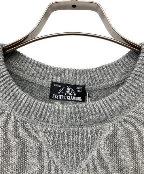 Hysteric Glamour（ヒステリックグラマー）Hysteric Glamour (ヒステリックグラマー) フランダースリネン半袖サマーニット グレー サイズ:L 未使用品の古着・服飾アイテム