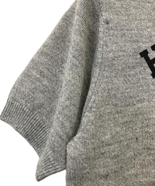 Hysteric Glamour（ヒステリックグラマー）Hysteric Glamour (ヒステリックグラマー) フランダースリネン半袖サマーニット グレー サイズ:L 未使用品の古着・服飾アイテム