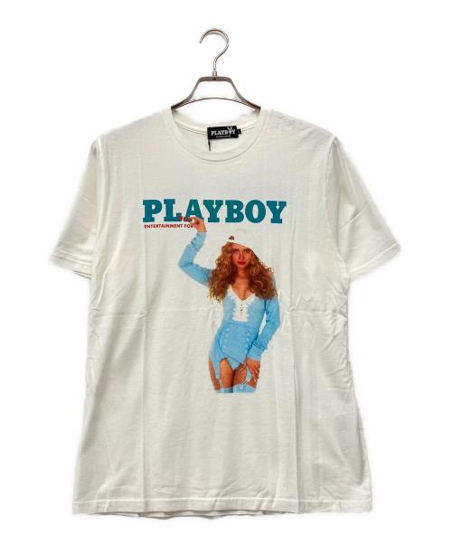 Hysteric Glamour（ヒステリックグラマー）Hysteric Glamour (ヒステリックグラマー) PLAY BOY (プレイボーイ) APRIL1993COVER Tシャツ ホワイト サイズ:Lの古着・服飾アイテム