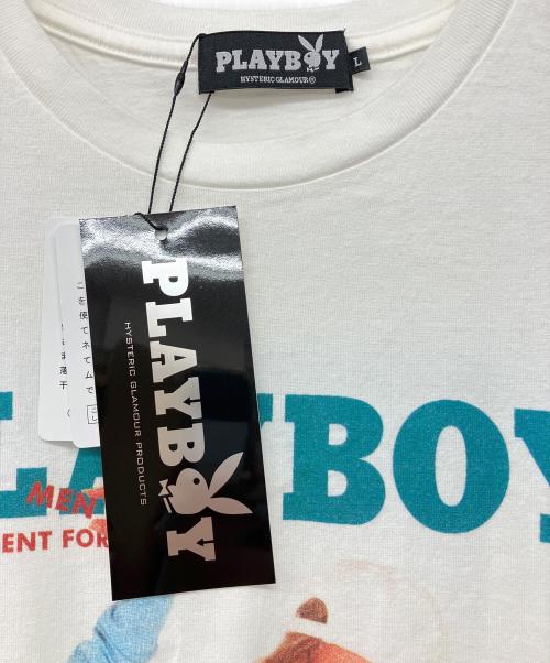 Hysteric Glamour（ヒステリックグラマー）Hysteric Glamour (ヒステリックグラマー) PLAY BOY (プレイボーイ) APRIL1993COVER Tシャツ ホワイト サイズ:Lの古着・服飾アイテム