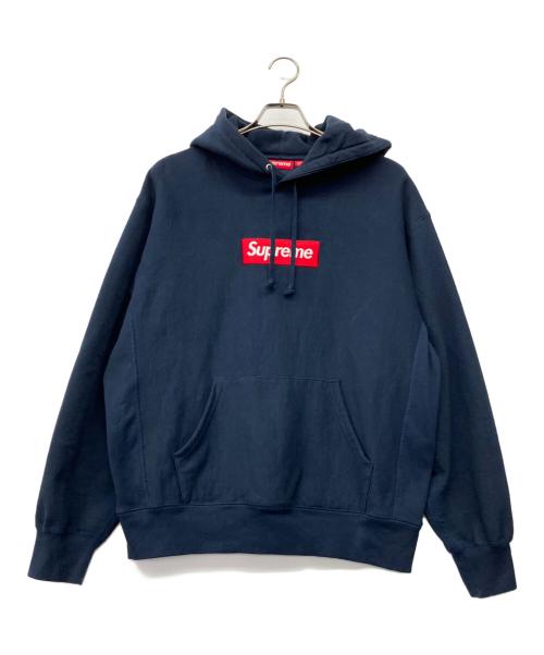 SUPREME（シュプリーム）Supreme (シュプリーム) Box Logo Hooded Sweatshirt ネイビー サイズ:Mの古着・服飾アイテム