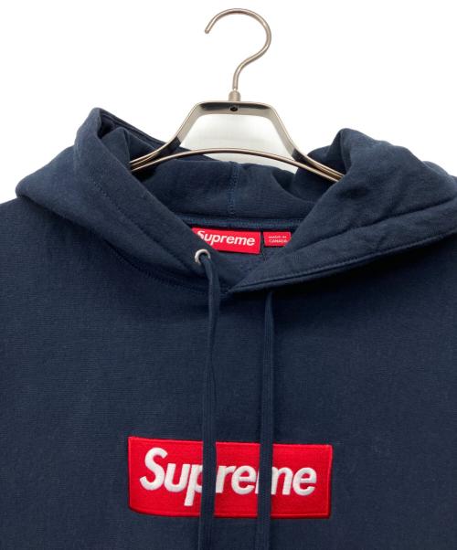 SUPREME（シュプリーム）Supreme (シュプリーム) Box Logo Hooded Sweatshirt ネイビー サイズ:Mの古着・服飾アイテム