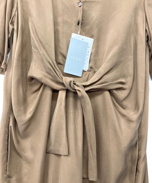 IENA（イエナ）IENA (イエナ) キュプラサテンノットワンピース ブラウン サイズ:36 未使用品の古着・服飾アイテム