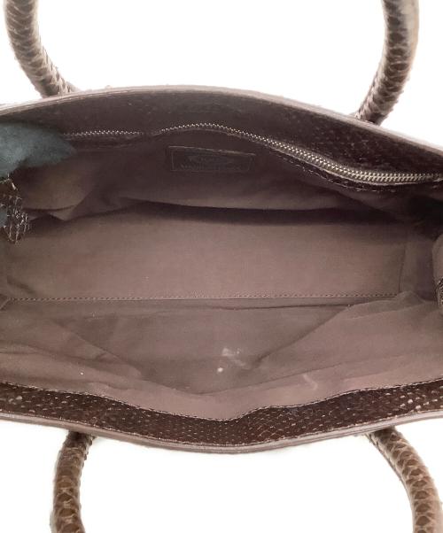 TOD'S（トッズ）TOD'S (トッズ) パイソンファートートバッグ ブラウンの古着・服飾アイテム