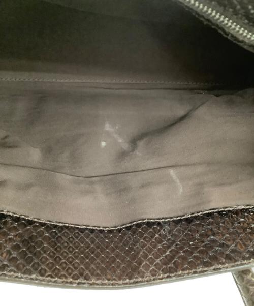 TOD'S（トッズ）TOD'S (トッズ) パイソンファートートバッグ ブラウンの古着・服飾アイテム