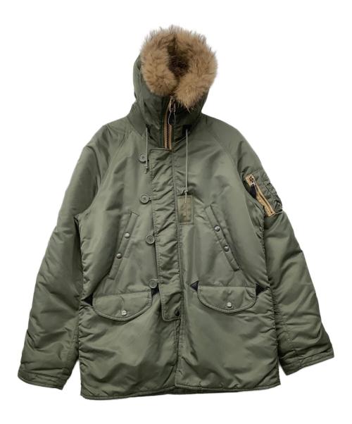 AVIREX（アヴィレックス）AVIREX (アヴィレックス) フライトジャケット カーキ サイズ:XLの古着・服飾アイテム