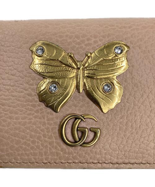 GUCCI（グッチ）GUCCI (グッチ) 2つ折りコンパクト財布 ベージュの古着・服飾アイテム
