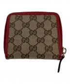 GUCCIグッチ）の古着「ミニウォレット」｜ベージュ×レッド