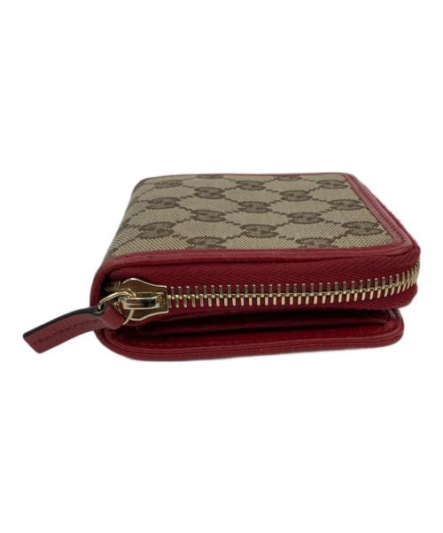 GUCCI（グッチ）GUCCI (グッチ) ミニウォレット ベージュ×レッドの古着・服飾アイテム