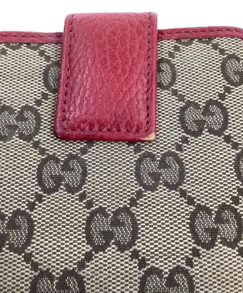 GUCCI（グッチ）GUCCI (グッチ) ミニウォレット ベージュ×レッドの古着・服飾アイテム