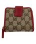 GUCCI (グッチ) ミニウォレット ベージュ×レッド：15000円