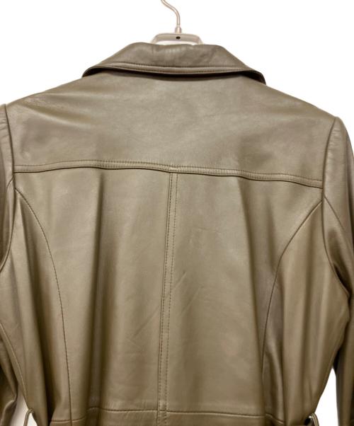 BALMAIN（バルマン）BALMAIN (バルマン) 90's ラムレザーダブルコート オリーブ サイズ:9の古着・服飾アイテム