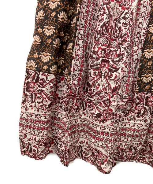 6(ROKU) BEAUTY&YOUTH（ロク ビューティーアンドユース）6(ROKU) BEAUTY&YOUTH (ロク ビューティーアンドユース) COTTON SILK LONG TIE ONE PIECE エンジ サイズ:38の古着・服飾アイテム