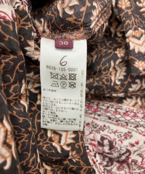 6(ROKU) BEAUTY&YOUTH（ロク ビューティーアンドユース）6(ROKU) BEAUTY&YOUTH (ロク ビューティーアンドユース) COTTON SILK LONG TIE ONE PIECE エンジ サイズ:38の古着・服飾アイテム