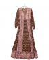 6(ROKU) BEAUTY&YOUTH（ロク ビューティーアンドユース）の古着「COTTON SILK LONG TIE ONE PIECE」｜エンジ
