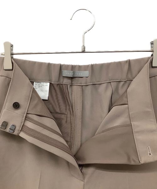 theory luxe（セオリーリュクス）theory luxe (セオリーリュクス) ドレープセンタープレスワイドパンツ - Idana - Luve ブラウン サイズ:38の古着・服飾アイテム