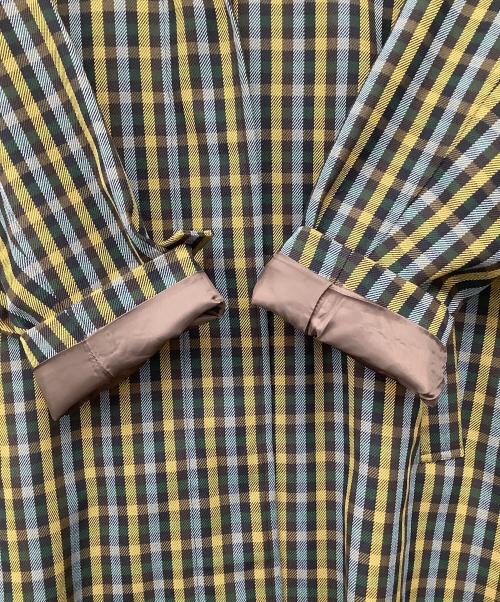 FRED PERRY（フレッドペリー）FRED PERRY (フレッドペリー) コート グリーン×イエロー サイズ:M Lの古着・服飾アイテム