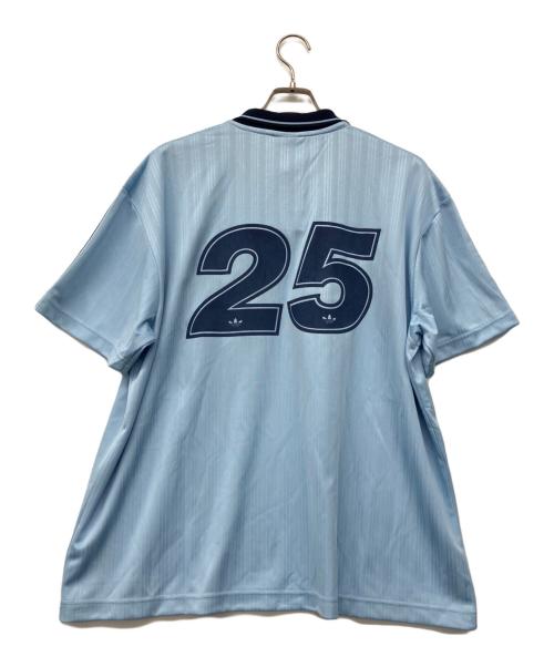 adidas（アディダス）adidas (アディダス) oasis (オアシス) ツアージャガードジャージポロシャツ スカイブルー サイズ:2XL 未使用品の古着・服飾アイテム