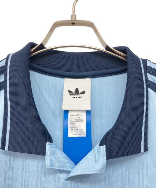 adidas（アディダス）adidas (アディダス) oasis (オアシス) ツアージャガードジャージポロシャツ スカイブルー サイズ:2XL 未使用品の古着・服飾アイテム