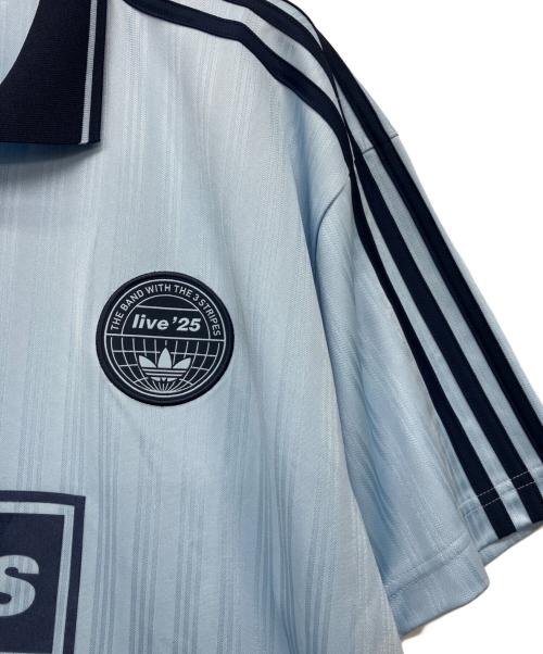 adidas（アディダス）adidas (アディダス) oasis (オアシス) ツアージャガードジャージポロシャツ スカイブルー サイズ:2XL 未使用品の古着・服飾アイテム