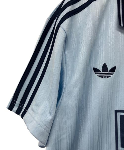adidas（アディダス）adidas (アディダス) oasis (オアシス) ツアージャガードジャージポロシャツ スカイブルー サイズ:2XL 未使用品の古着・服飾アイテム
