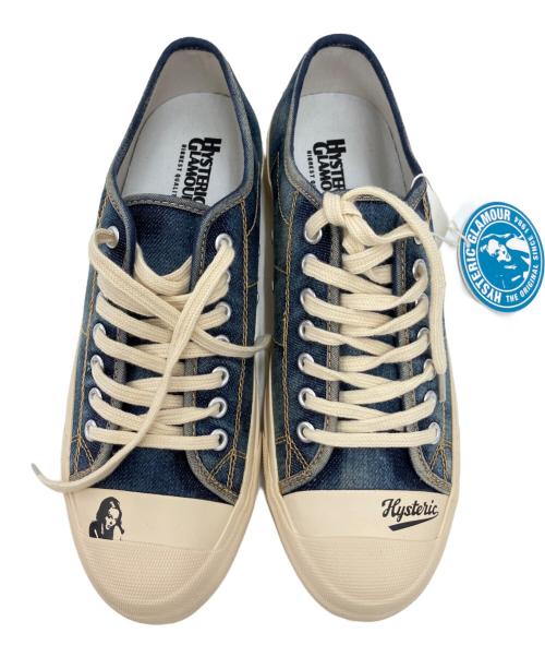 Hysteric Glamour（ヒステリックグラマー）Hysteric Glamour (ヒステリックグラマー) TOE pt ローカットスニーカー インディゴ サイズ:26 未使用品の古着・服飾アイテム